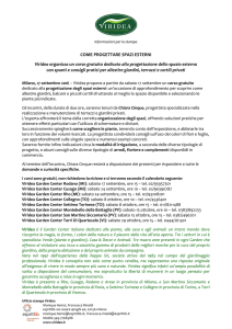 COME PROGETTARE SPAZI ESTERNI Viridea organizza un corso