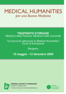 medical humanities - Dai valore alla vita