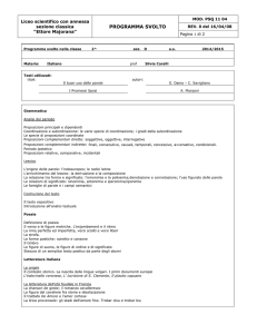 programma svolto - Liceo Majorana Desio