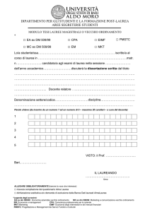 Modulo Tesi Scritta