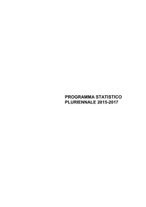 programma statistico pluriennale 2015-2017