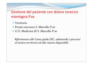 Gestione del paziente con dolore toracico