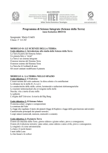 Programma di Scienze Integrate (Scienze della Terra)