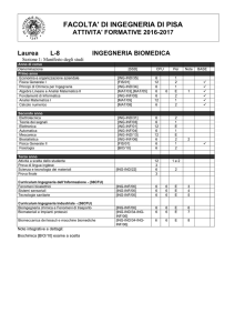 FACOLTA` DI INGEGNERIA DI PISA - Portale di Ingegneria Biomedica