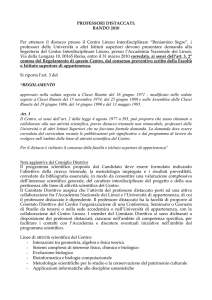 PROFESSORI DISTACCATI: BANDO 2010 Per ottenere il distacco