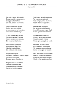 Giunto è il tempo dei cavalieri