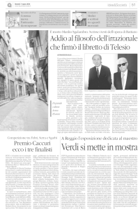 Premio Caccuri ecco i tre finalisti