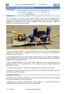 semplice modulo rivelatore per prove.