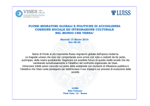 flussi migratori globali e politiche di accoglienza coesione sociale