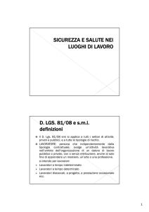sicurezza e salute sul lavoro - Dipartimento di Scienze della
