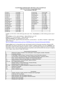 Programma di Fisica Sperimentale I