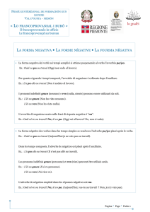 Forme négative Fiche grammaticale