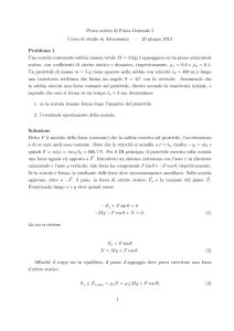Prova scritta di Fisica Generale I Corso di studio in Astronomia – 20