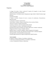 Chimica Generale A - Dipartimento di Fisica