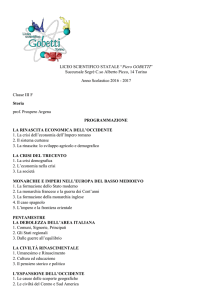 Storia - Liceo scientifico Gobetti