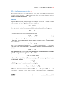 5.9 Oscillatore con attrito - Dipartimento di Fisica