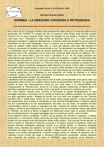 La direzione conversa o retrograda