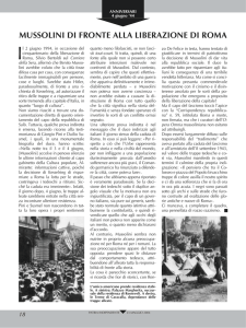 mussolini di fronte alla liberazione di roma