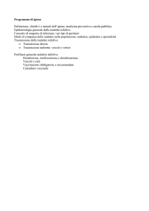 Igiene Generale Applicata PROGRAMMA