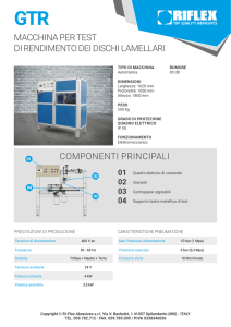 MACCHINA PER TEST DI RENDIMENTO DEI DISCHI LAMELLARI
