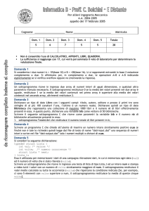 Per allievi ingegneria Meccanica A.A. 2004