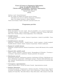 Corso di Laurea in Ingegneria Informatica Anno Accademico 2016