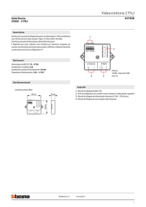 Scheda Tecnica - BTicino | Catalogo Italiano