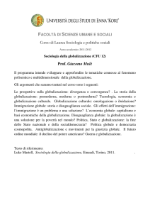 Sociologia della globalizzazione - Mulè Giacomo
