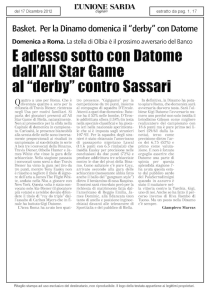 E adesso sotto con Datome dall`Ali Star Game al