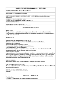 Neurofisiologia - Dipartimento di Scienze umane
