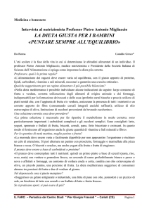 la dieta giusta per i bambini - contributi del dr. cataldo greco