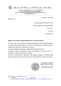 Circolare n. 69 - Vacanze Natale