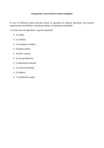 Programma corso di laurea tecnici ortopedici Il corso di Medicina
