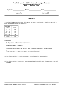 Facoltà di agraria - C.d.l. Scienze e tecnologie alimentari ELEMENTI