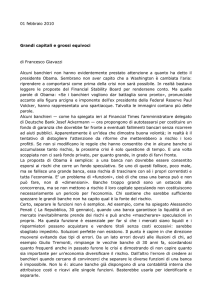 01 febbraio 2010 Grandi capitali e grossi equivoci di Francesco