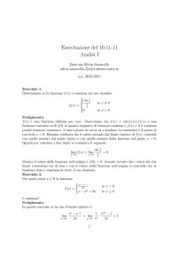 (dott. ssa Saoncella) - Esercitazione 6 (16/11/2011)