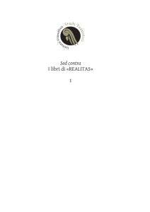 Sed contra I libri di «REALITAS» 1