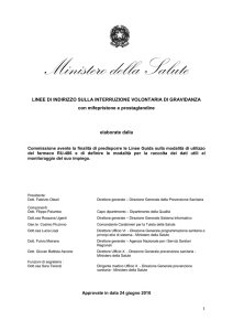 Linee Guida - Ministero della Salute