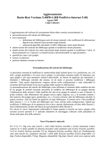 Aggiornamento Razio-Best Versione 5.40PD