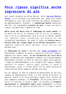 Poco riposo significa anche ingrassare di più
