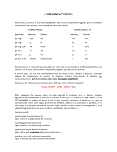 Albanese. I clitici dell`Accusativo