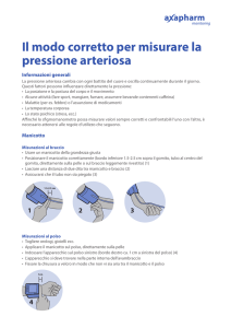 2 3 1 Il modo corretto per misurare la pressione arteriosa