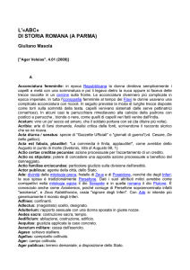 l`«abc» di storia romana (a parma)