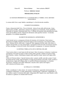 Classe 1C Materia Scienze Anno scolastico 2014/15