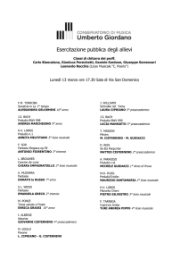 Programma - Conservatorio Foggia
