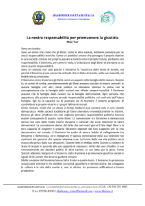 La nostra responsabilità per promuovere la giustizia