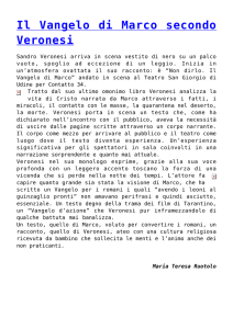 Il Vangelo di Marco secondo Veronesi