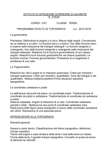 CORSO CAT CLASSE TERZA PROGRAMMA SVOLTO DI