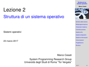 Struttura di un sistema operativo