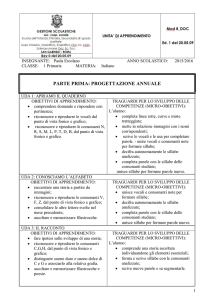 parte prima: progettazione annuale